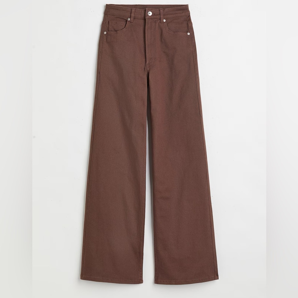 Brown Wide-Leg Pants